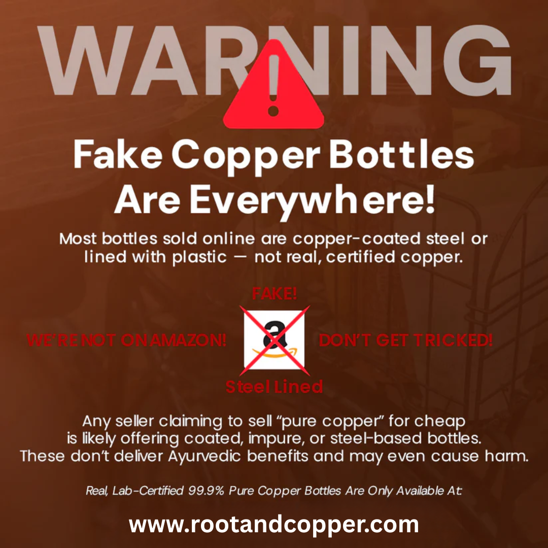 Certified Ayurveda® Pure Copper Water Bottle - 20oz
